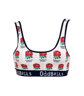 Womens/ladies home england rugby bralette white/red/blue OddBalls