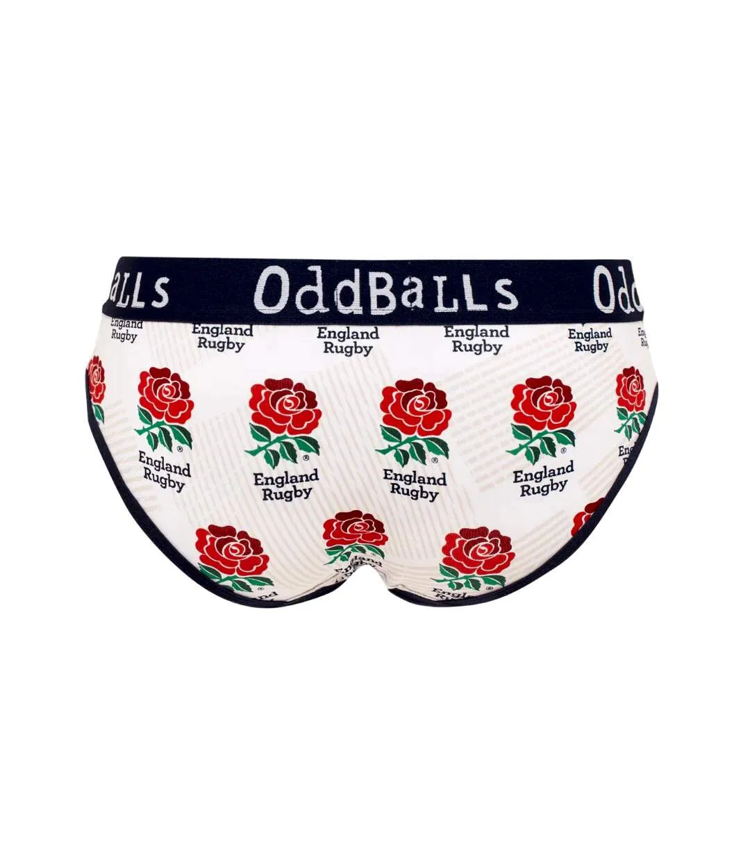 Womens/ladies home england rugby briefs white/blue OddBalls